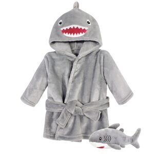 Infant Hudson Baby Shark Bathrobe 0-9m